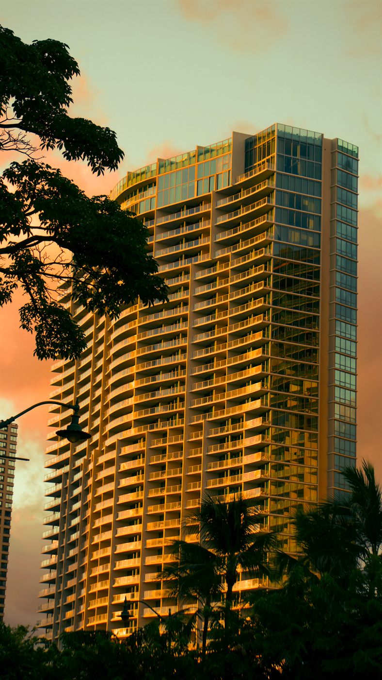The same photo graded with the Golden Rise preset